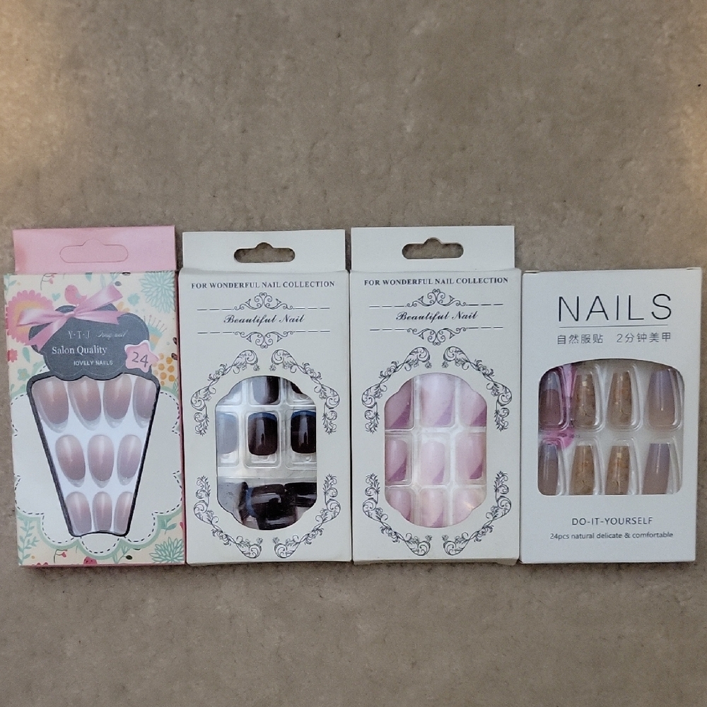 Assorted Press-On Nail Sets (Set Of 4)